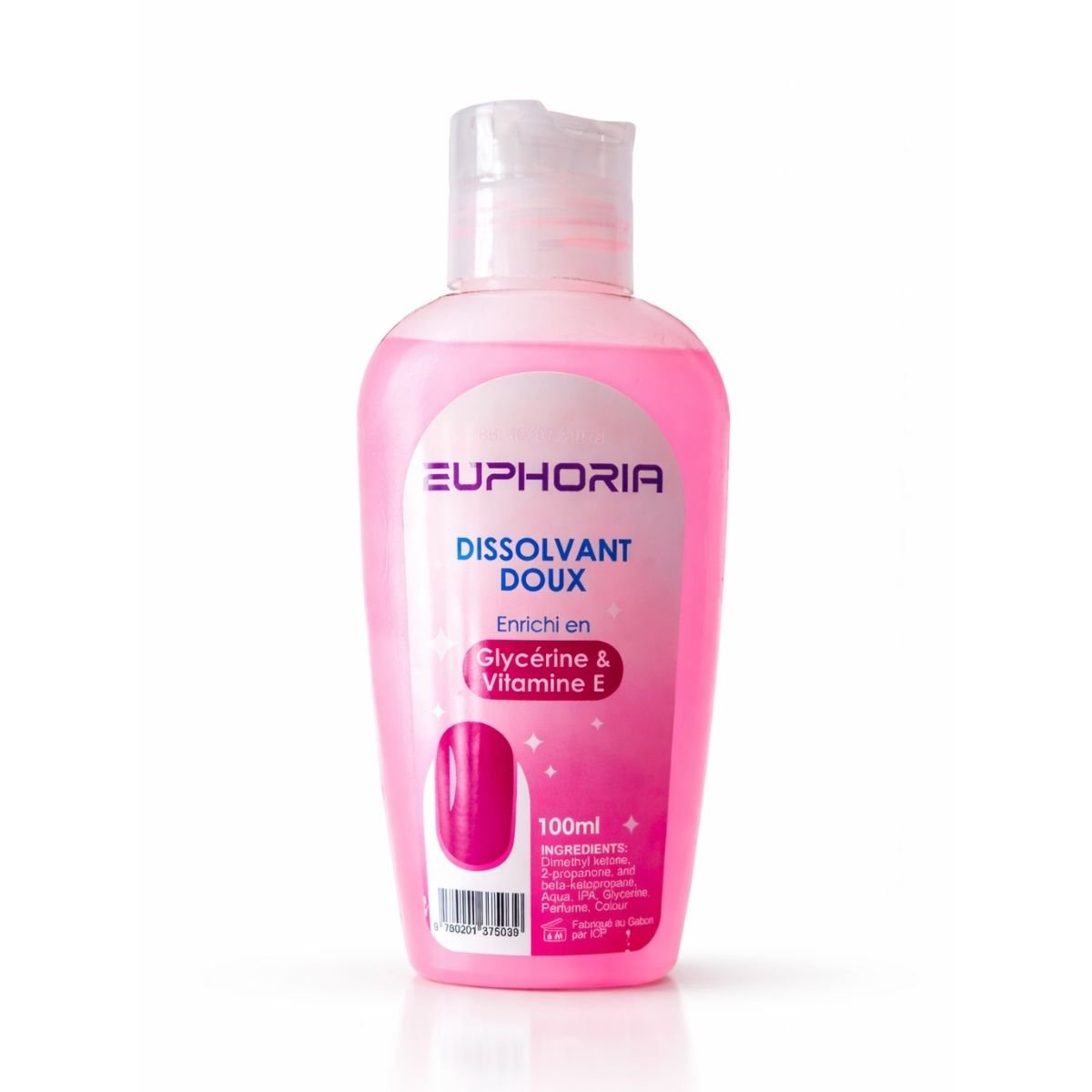 Dissolvant EUPHORIA Rose 100ML- Ct/25
