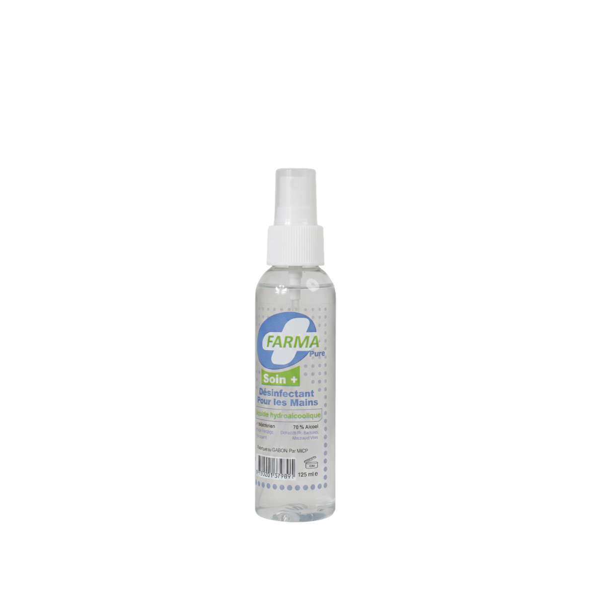 Liquide Hydroalcoolique Farma Pure Soin+ 125 ML Ct/30