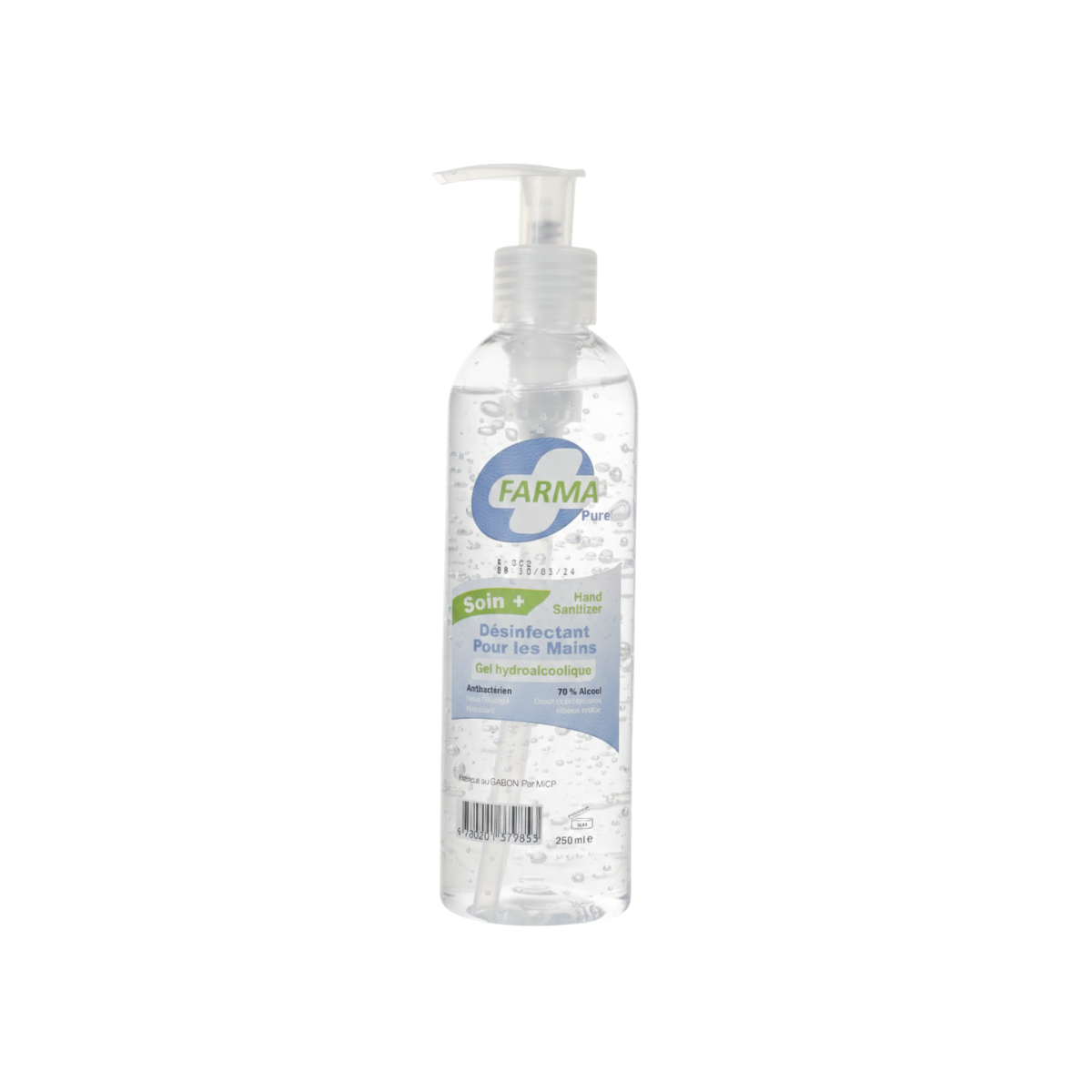 Gel Hydroalcoolique Farma Pure Soin+ 250 ML Ct/25