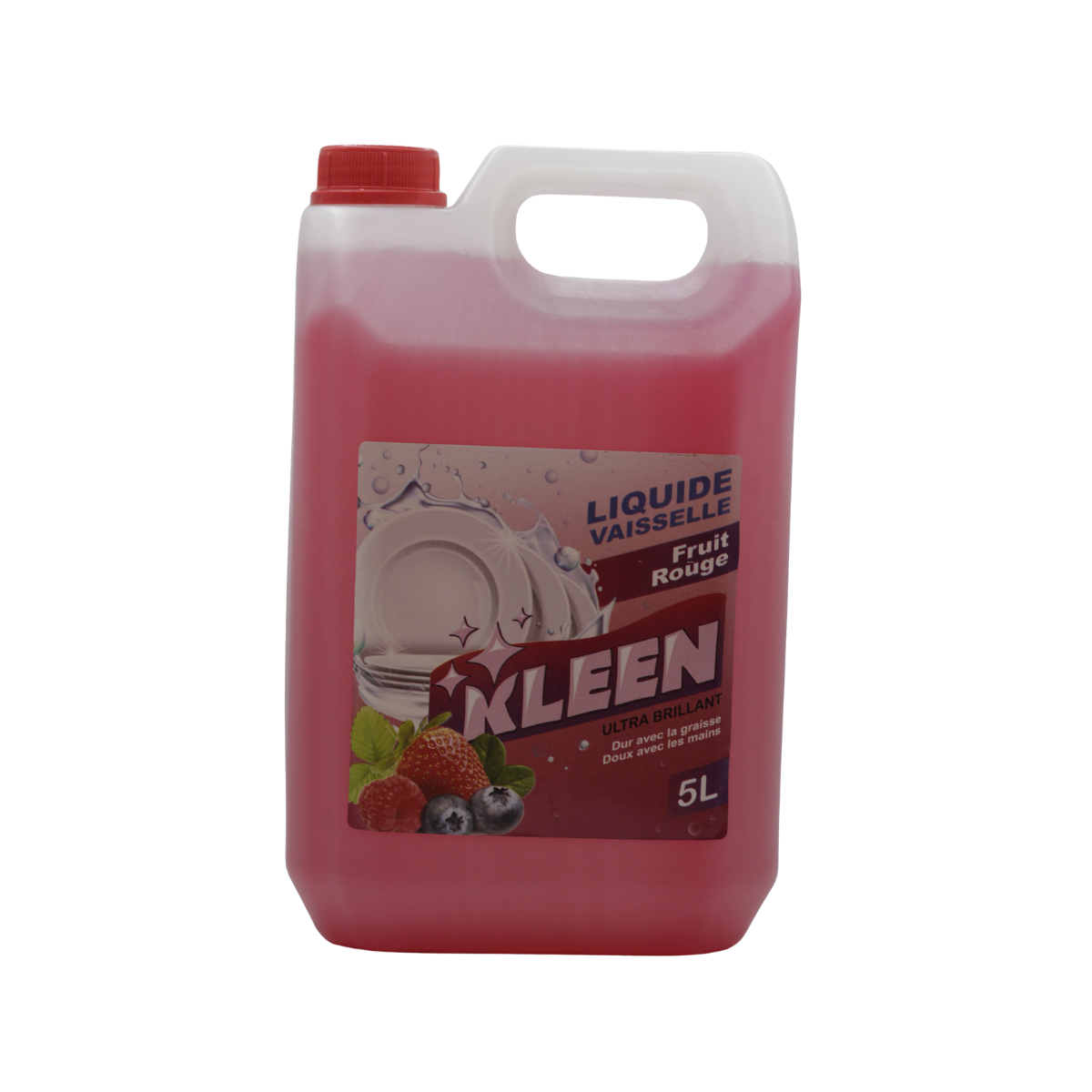 KLEEN Liquide Vaisselle Fruit Rouge 5L Ct/4