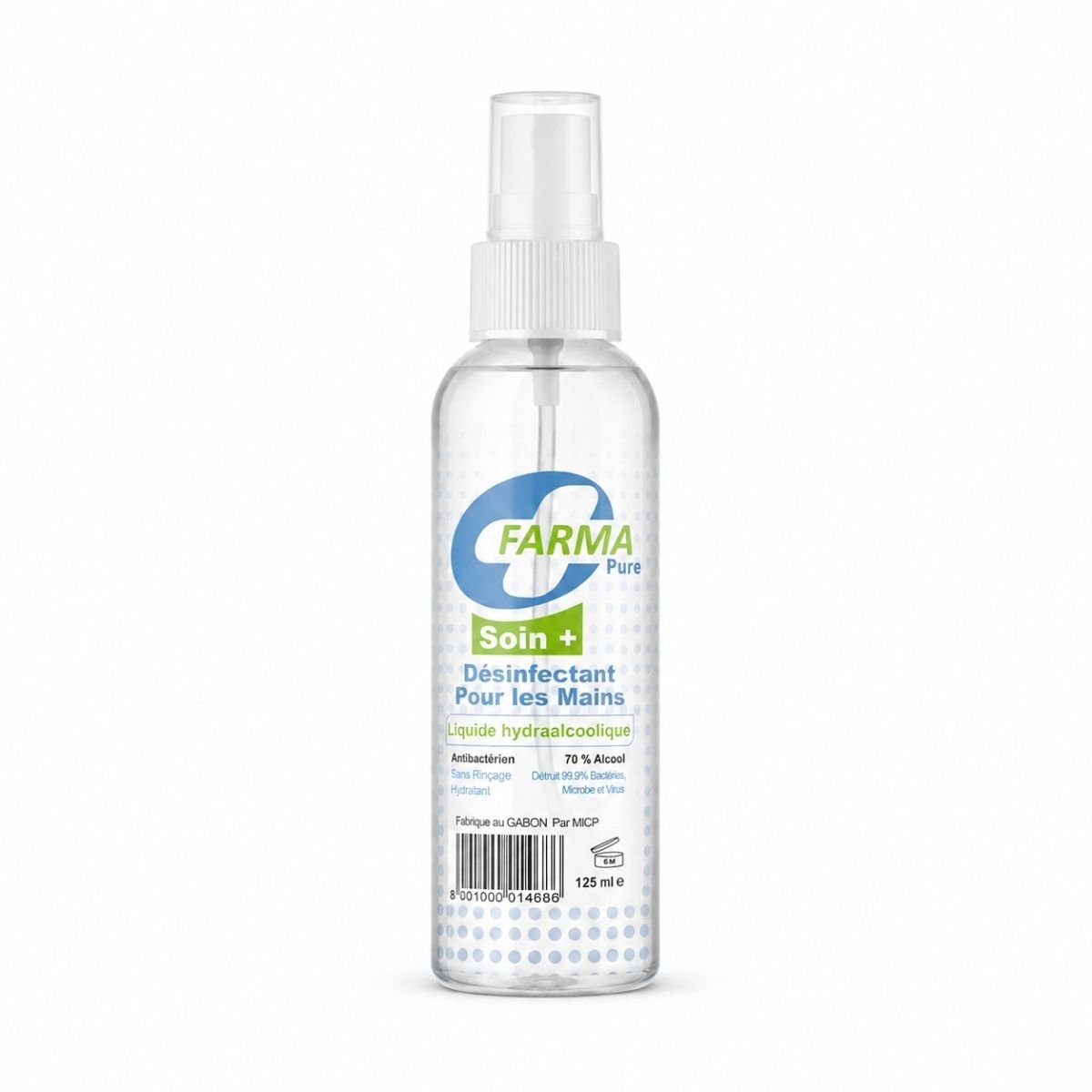 Liquide Hydroalcoolique Farma Pure Soin+ 125 ML Ct/30