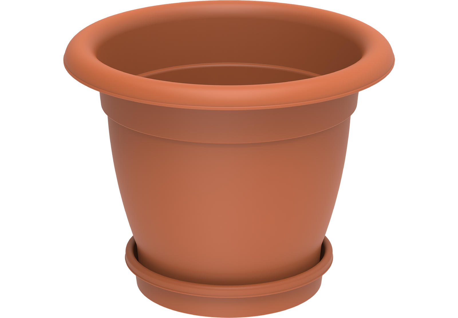 Pot de fleurs rond avec plateau 20 pouces 60 L