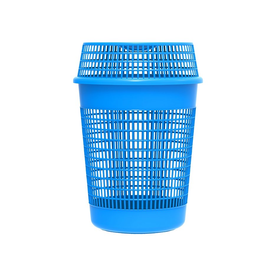 Panier a linge haut avec couvercle 65 L
