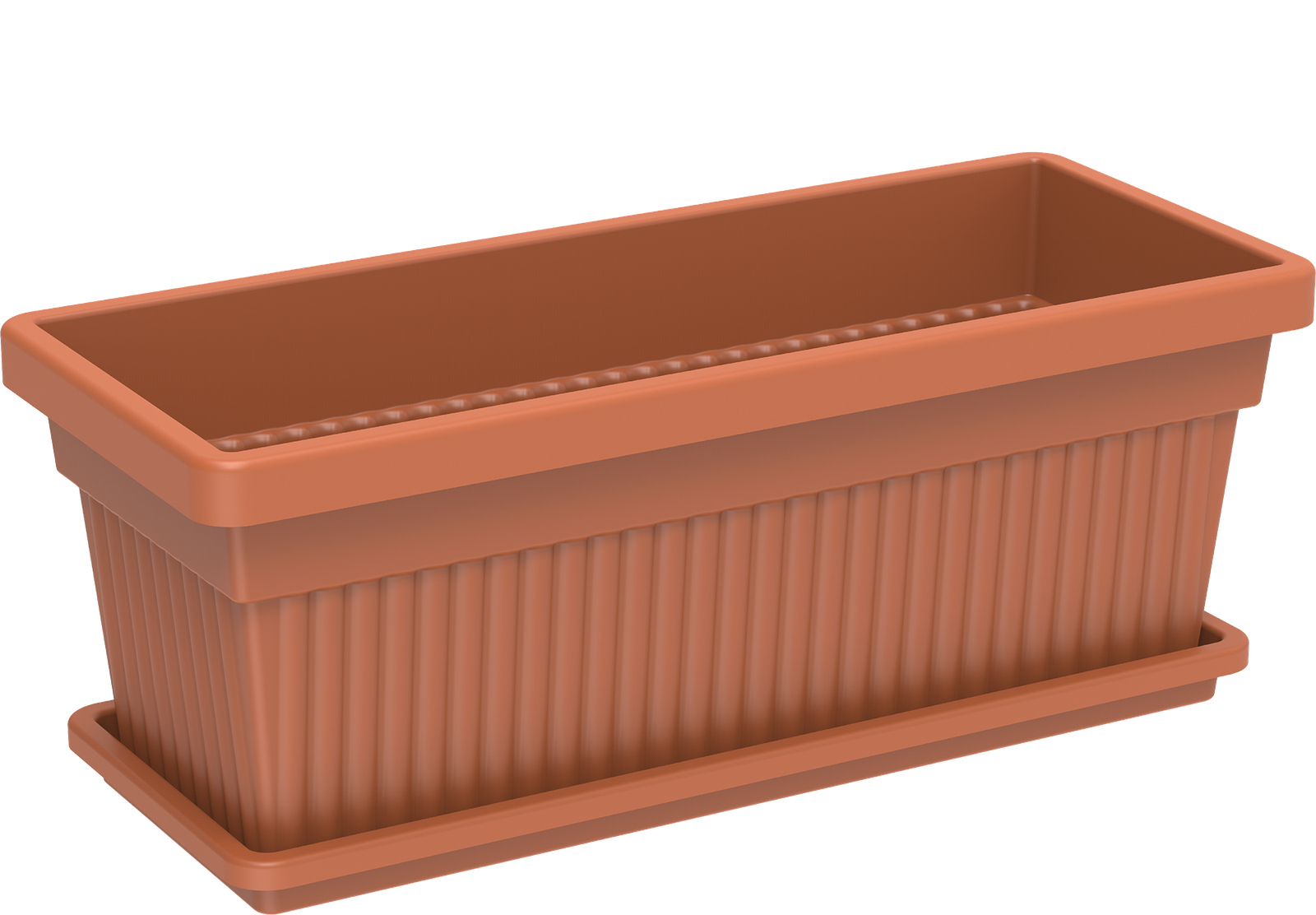 Jardiniere rectangulaire avec plateau 18 pouces 10 L